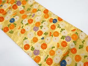 菊模様織り出し名古屋帯